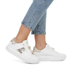 Rieker Damesneaker Lav Swan-White Gold