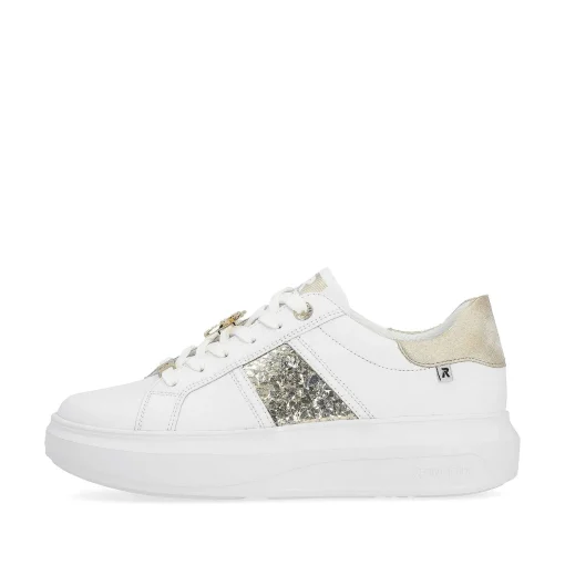 Rieker Damesneaker Lav Swan-White Gold