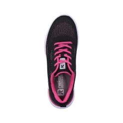 Rieker Damesneaker Lav Urban Sort Flamingo Pink