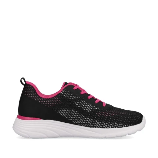 Rieker Damesneaker Lav Urban Sort Flamingo Pink