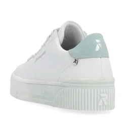 Rieker Damesneaker Low Crystal-White Light-Aqua