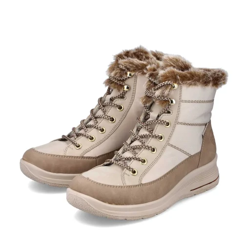 Rieker DameStøvler Med Ledning Vanilje Beige
