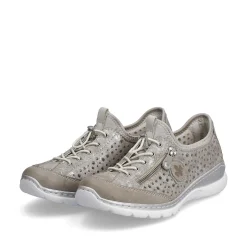 Rieker Dametofler Beige Metallic