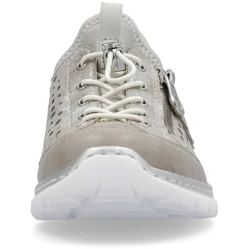 Rieker Dametofler Beige Metallic