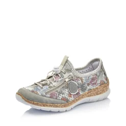 Rieker Dametofler Beige-Multi