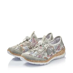 Rieker Dametofler Beige-Multi