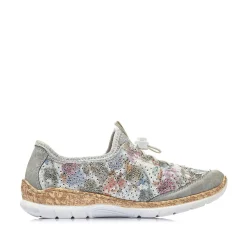 Rieker Dametofler Beige-Multi