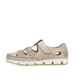 Rieker Dametofler Brun-Beige