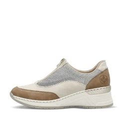 Rieker Dametofler Lys Beige