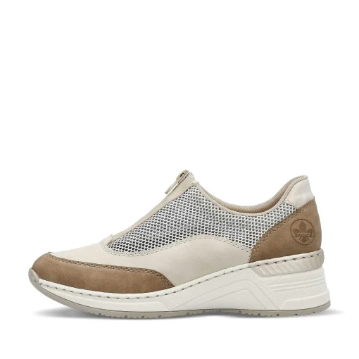 Rieker Dametofler Lys Beige