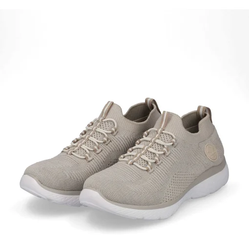 Rieker Dametofler Lys Beige