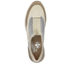 Rieker Dametofler Lys Beige