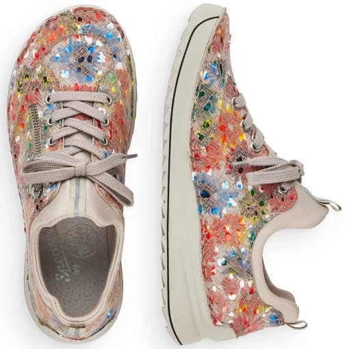 Rieker Dametofler Multi-Beige