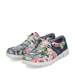 Rieker Dametofler Multi-Denim Bla