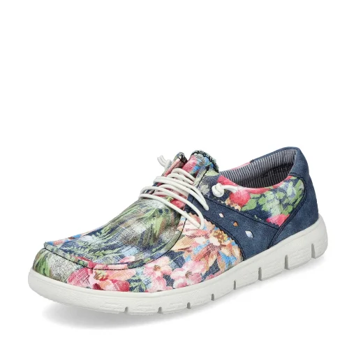 Rieker Dametofler Multi-Denim Bla
