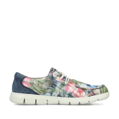 Rieker Dametofler Multi-Denim Bla