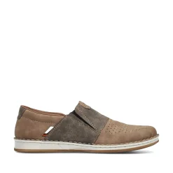 Rieker Herre Hjemmesko Lys Beige-Sten Gra