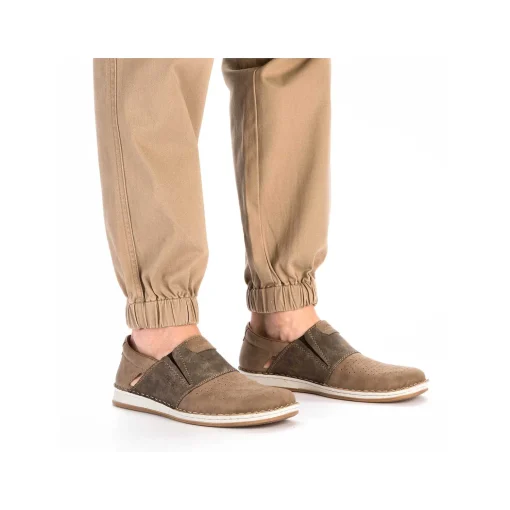 Rieker Herre Hjemmesko Lys Beige-Sten Gra