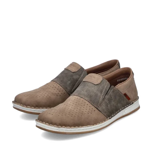 Rieker Herre Hjemmesko Lys Beige-Sten Gra