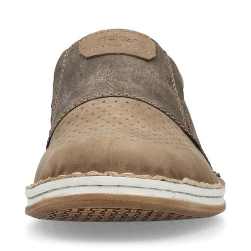 Rieker Herre Hjemmesko Lys Beige-Sten Gra