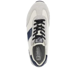 Rieker Herre Sneaker Lav Sten-Gra Creme-Hvid