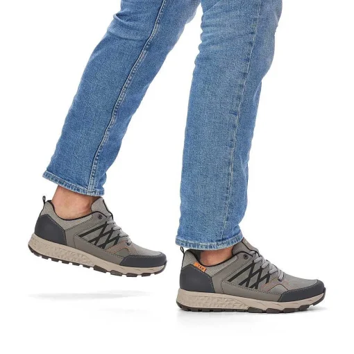 Rieker Herre Snoresko Moon Grey