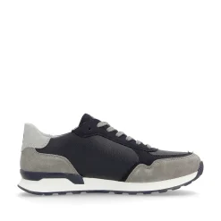 Rieker Herresneaker Lav Morkebla Grafitgra