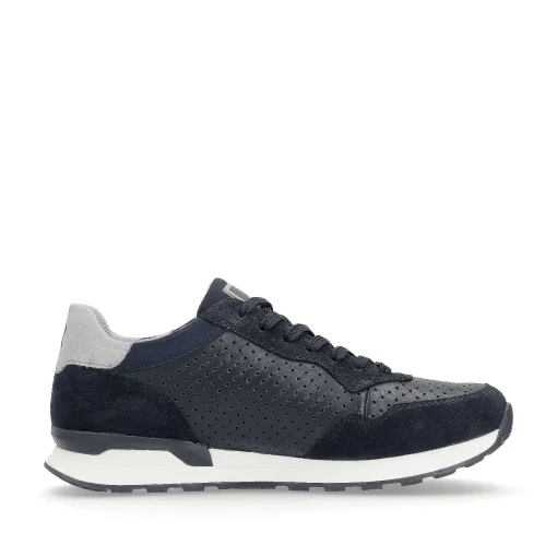 Rieker Herresneaker Lav Morkebla Stovet Gra