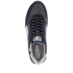 Rieker Herresneaker Lav Morkebla Stovet Gra