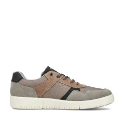 Rieker Herresneaker Lav Platin Gra-Noddebrun