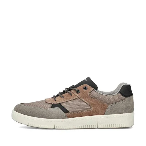 Rieker Herresneaker Lav Platin Gra-Noddebrun