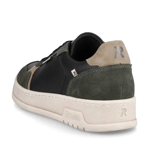 Rieker Herresneaker Lav Stal-Sort Skov-Gron