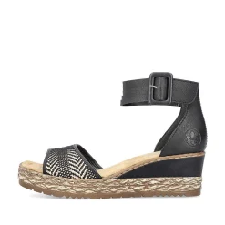 Rieker Kile-Sandaler Til Kvinder Nat Sorte