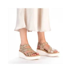 Rieker Kile-Sandaler Til Kvinder I Multi-Bronze Metallic