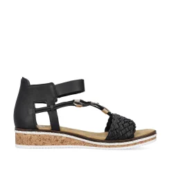 Rieker Kile-Sandaler Til Kvinder Nat Sorte