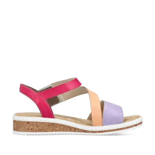 Rieker Kilesandaler Til Kvinder Lilla-Pink-Laks