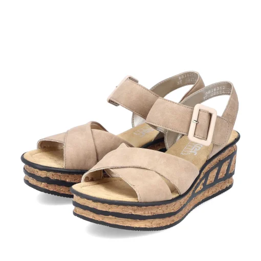 Rieker Kilesandaler Til Kvinder, Sandbeige