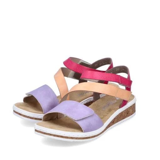 Rieker Kilesandaler Til Kvinder Lilla-Pink-Laks
