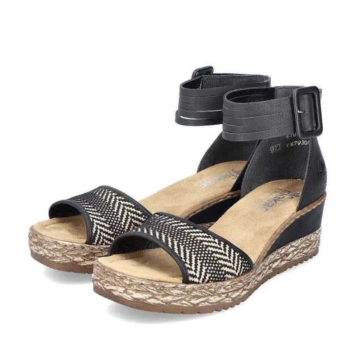 Rieker Kile-Sandaler Til Kvinder Nat Sorte