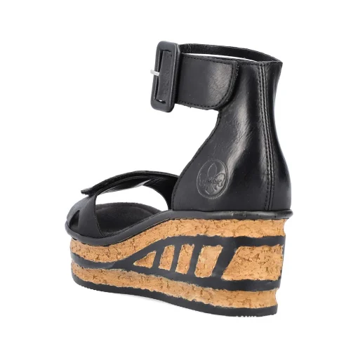 Rieker Kile-Sandaler Til Kvinder Blank Sort