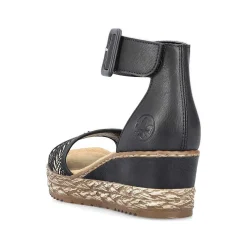 Rieker Kile-Sandaler Til Kvinder Nat Sorte
