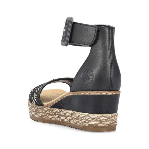 Rieker Kile-Sandaler Til Kvinder Nat Sorte