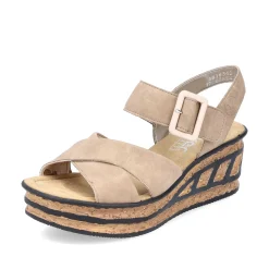 Rieker Kilesandaler Til Kvinder, Sandbeige