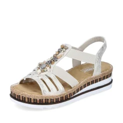 Rieker Kile-Sandaler Til Kvinder Beige Metallic