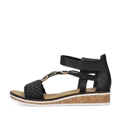 Rieker Kile-Sandaler Til Kvinder Nat Sorte
