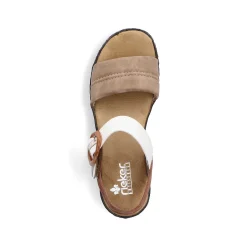 Rieker Kilesandaler Til Kvinder Brun Beige-Sort