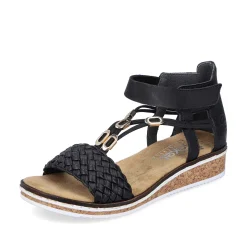 Rieker Kile-Sandaler Til Kvinder Nat Sorte
