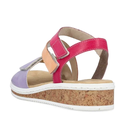 Rieker Kilesandaler Til Kvinder Lilla-Pink-Laks