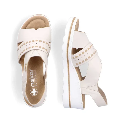 Rieker Kilesandaler Til Kvinder Lys Beige