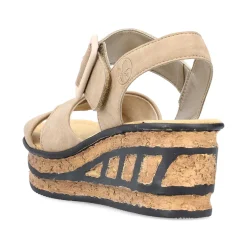 Rieker Kilesandaler Til Kvinder, Sandbeige